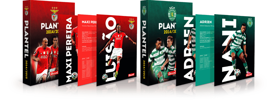 Fichas dos Jogadores SLB e SCP