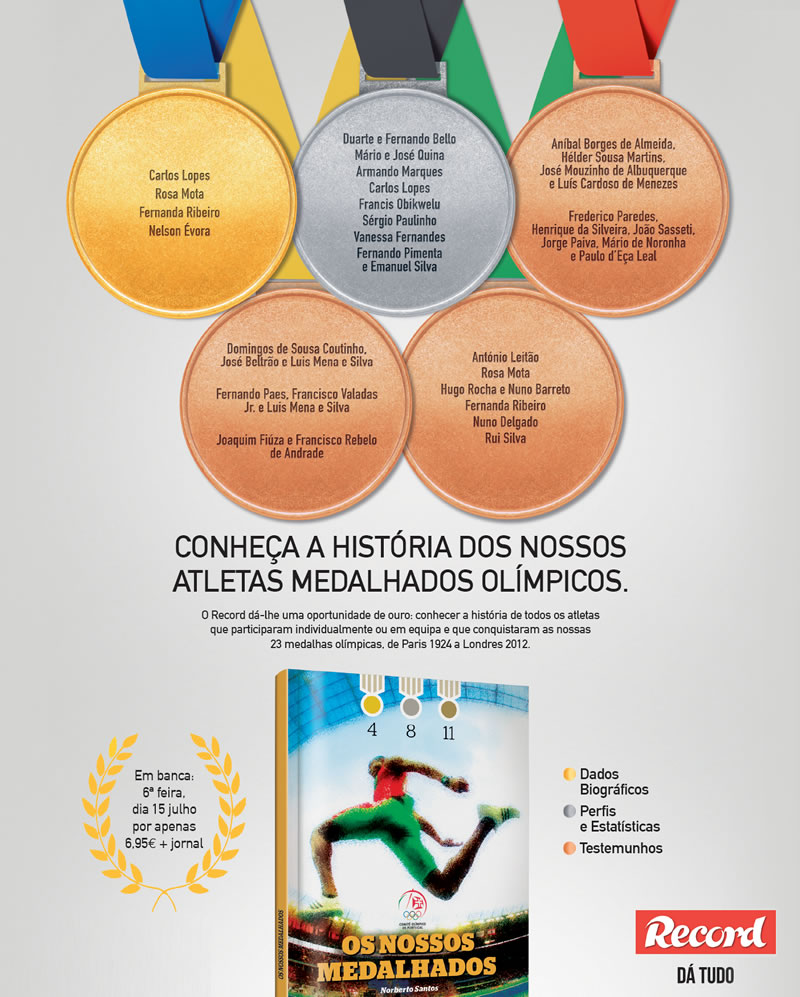 CONHEÇA A HISTÓRIA DOS NOSSOS ATLETAS MEDALHADOS OLÍMPICOS.